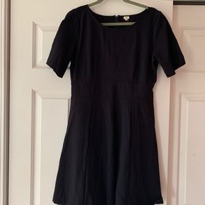 J Crew Black Boatneck Ponte Dress